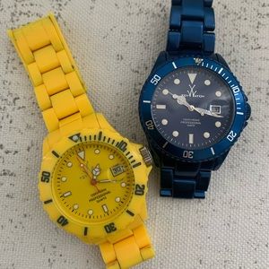 ToyWatch Midsize Monochrome Metallic Blue Watch